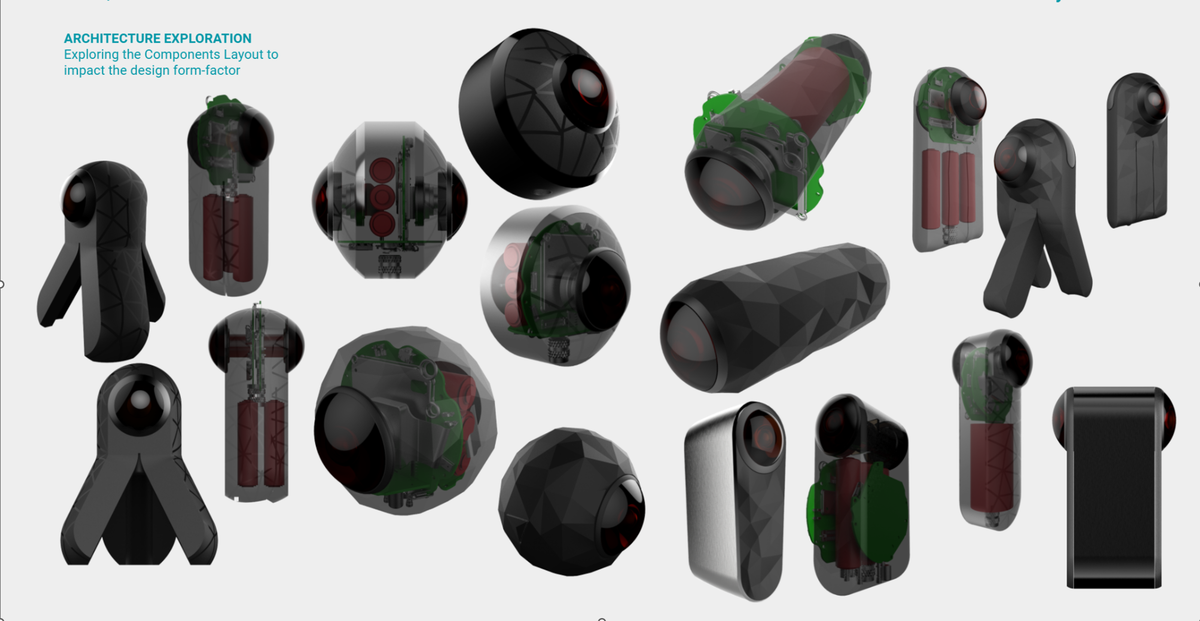 Architecture exploration — component layout studies